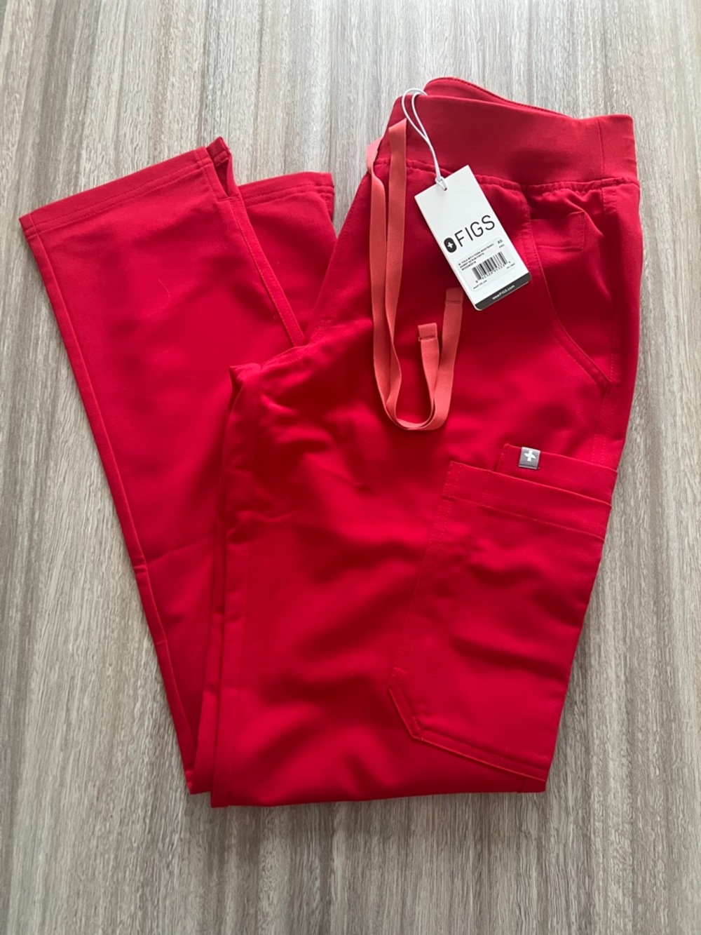Figs Pop Red Yola Scrub Pants